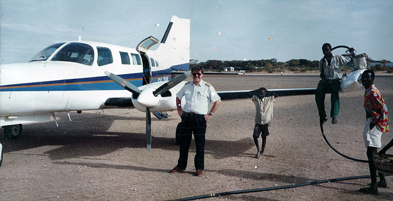ZanTours - History, Carl with Plane